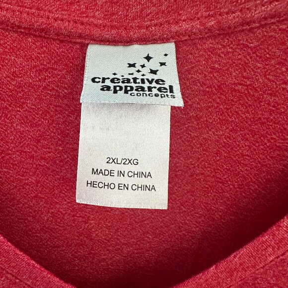 Louisiana Ragin Cajuns Red V-Neck T-Shirt 2XL By Creative Apparel Concepts With - Picture 4 of 4